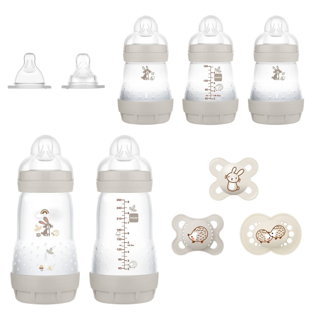 Photos - Baby Bottle / Sippy Cup MAM Baby Essentials Gift Set - Beige - 10pc 