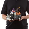 Casafield Ceramic Halloween Trick or Treat Truck, Hand Painted 11-Inch Pre-Lit LED Jack-o-Lantern Black Truck Tabletop Decor - 4 of 4