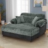 Whisen 65.25" Cloud Chaise Sofa, Modern Chaise Lounge Sofa, Cozy Plush Couch with Two Throw Pillows - 2 of 4