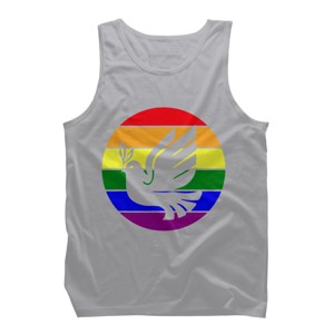 Design By CreativeHT Humans Dove Olive Branch Rainbow Pride By CreativeHT Tank Top - 1 of 2