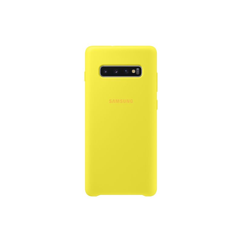 Original Samsung Galaxy S10 Plus Silicone Cover - Yellow, 1 of 3