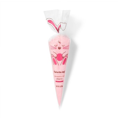 Spring Bunny Easter Cotton Candy Cone Cherry - 1oz - Favorite Day™