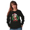 Betty Boop Christmas Santa Wreath Women Crewneck Sweatshirt Brisco Brands - 2 of 4