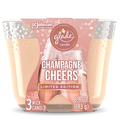 Glade 3 Wick Candle - Champagne Cheers - 6.8oz