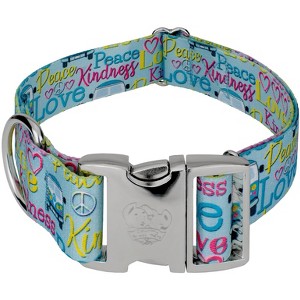 Country Brook Petz 1 1/2 Inch Premium Love and Peace Dog Collar - 1 of 4