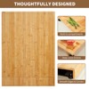 Cutting Board, Bamboo Stovetop Cover - Raised Chopping Board with Detachable Legs, Juice Groove for Kitchen Countertops - 3 of 4