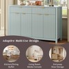 APRILSOUL55.10"Modern Wave-Pattern Sideboard Cabinet with 2 Drawers and 4 Doors, 3-Level Adjustable Shelves - 4 of 4