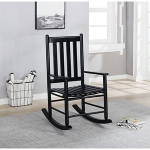 Annie Solid Wood Slat Back Wooden Rocking Accent Chair - Coaster - 1 of 4
