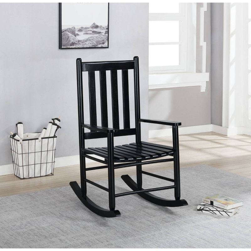 Annie Solid Wood Slat Back Wooden Rocking Accent Chair - Coaster, 2 of 5