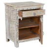 Taran Designs,Prescott 1-drawer 1-door Shutter Solid Wood Nightstand - 3 of 4