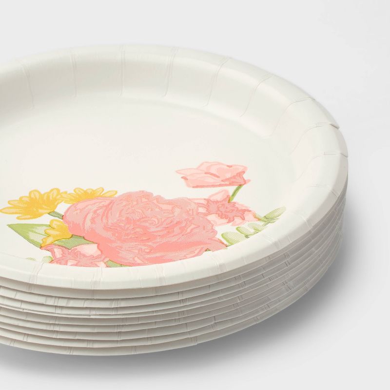 6.75&#34; 10ct Floral Snack Plates - Spritz&#8482;, 3 of 4