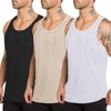 Men's 3 Pack Sleeveless Tank Tops Workout Shirt Quick Dry T-Shirts Casual Vest - 2 of 3