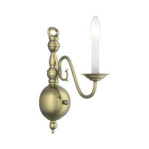 Livex Lighting Williamsburgh 1 - Light Wall Light in  Antique Brass - 1 of 1