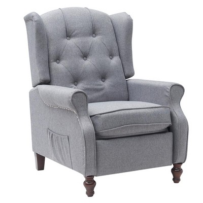 Tufted Push Back Arm Chair Single Reclining Club Chair Home Padded Seating Living Room Sofa