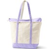 Lands' End Zip Top Long Handle Canvas Tote Bag - 3 of 4