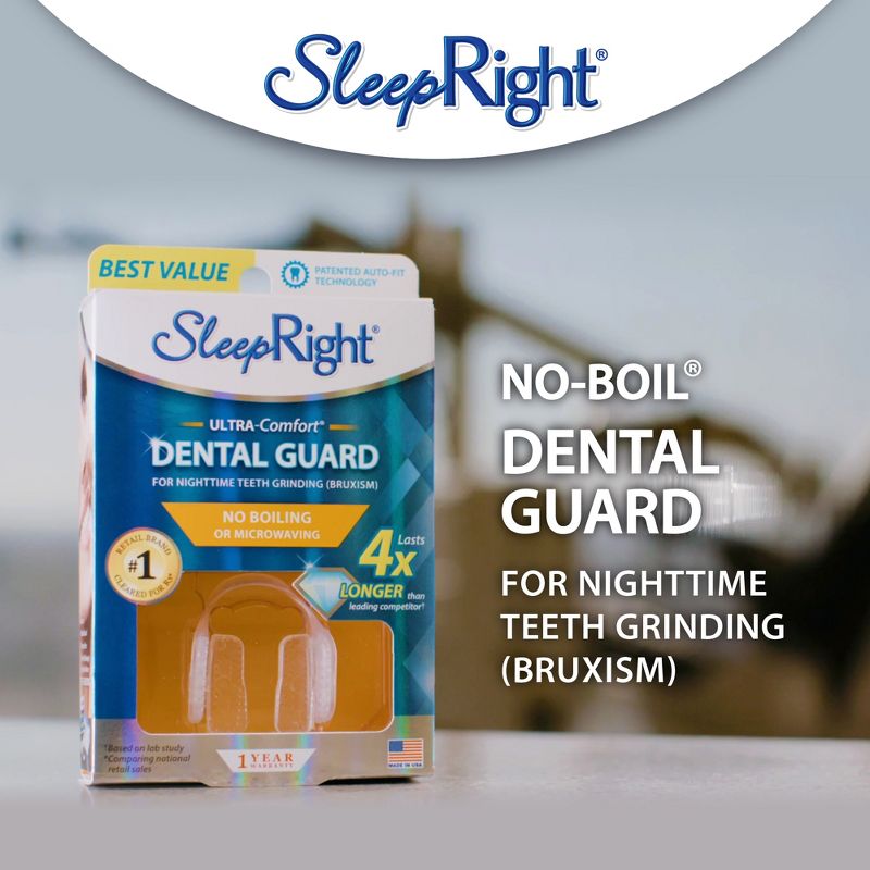 SleepRight Ultra-Comfort Dental Guard Mouth Guard To Prevent Teeth Grinding - No Boil - Extra Strong, 2 of 10