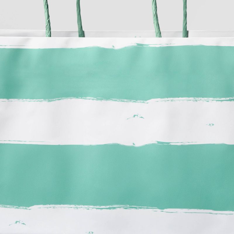 Large Striped Vogue Bag Mint - Spritz&#8482;: Birthday, All Occasions, Blue, Forest Stewardship Council Certified, 3 of 4