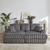 TiramisuBest 87" No-Assembly Oversized Sectional Chaise, Plush Reclining Sofa Bed for Indoor Living Room & Bedroom-Beige - 3 of 4
