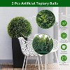 Acekool Set of Artificial Topiary Balls, Faux Eucalyptus Grass Spheres for Indoor & Outdoor Home Decor, Easy Assembly, Lush Green Accent - 3 of 4