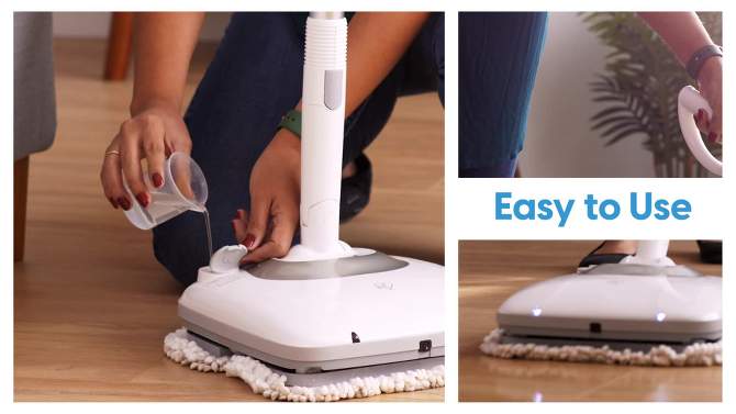 IRIS USA Rechargeable Cordless Electric Vibrating Mop with Water Spray, 2 of 10, play video