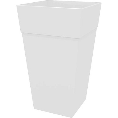 Bloem Finley Tall Indoor Outdoor Plastic Square Planter, 25in