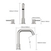 Whizmax Bathroom Sink Faucet,Bathroom Faucet 3 Hole with Stainless Steel Pop Up Drain and cUPC Lead-Free Hose - 2 of 4