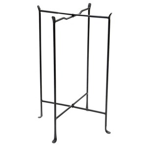 Multi-Purpose Folding Floor Iron Stand Black Powder Coat Finish - Achla Designs: Durable Outdoor & Indoor Planter Holder, No Assembly Required - 1 of 4