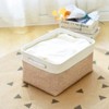 Aoibox Fabric Canvas Storage Bins Organizer Foldable Sturdy Baskets with Handles for Clothes and Home Organization 4 Pack - 3 of 4