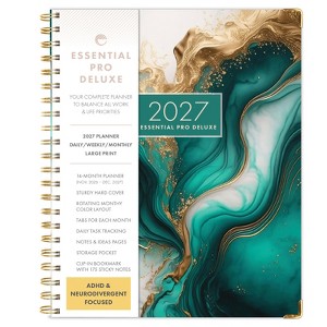 Excello Essential Pro Deluxe 2027 Weekly/Monthly Planner, 8.5