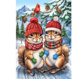 Briarwood Lane Winter Garden Flag 12x18 For Outdoor Winter Chipmunks For Winter Garden Flag Flags For Outside - 1 of 4