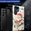 BONGEEK Case Compatible with Samsung Galaxy S24 Ultra,Scratch Resistant Hybrid 2-Layer Hard Shell Bright Phone Case,Christmas Santa Green Leaves Cute - 4 of 4