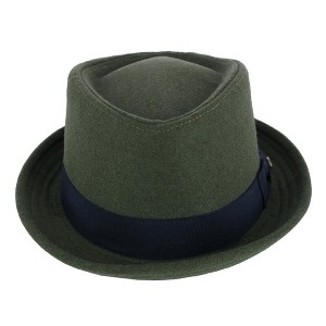 Epoch Hats Company Men's Diamond Shape Wool Fedora with Grosgrain Hatband - 1 of 4