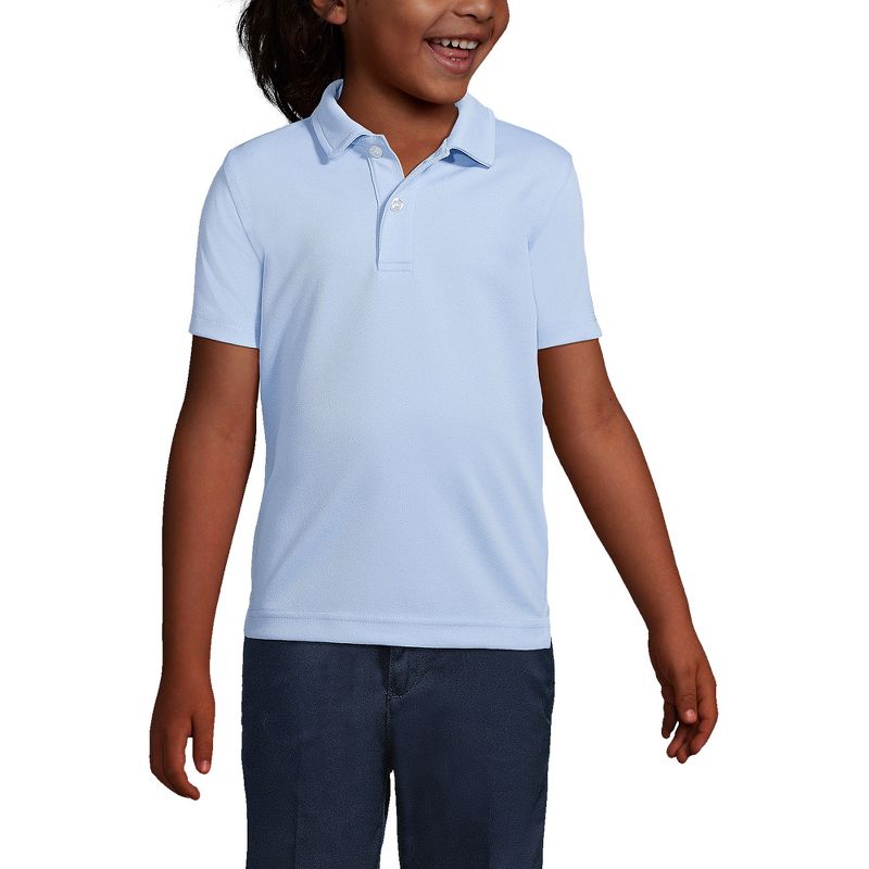 Lands' End Kids Short Sleeve Poly Pique Polo Shirt, 3 of 4