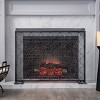 NicBex Lattice Fireplace Screen Fireplace Cover Large Double Panel with Hinged Doors for Living Room - 2 of 4