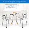 U-Shaped Shower Chair with Backrest, Adjustable Height, Shower Chair with 350 Lb Capacity for Elderly and Disabled - 4 of 4