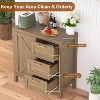 Buffet Cabinet Sideboard with Storage, Modern Coffee Bar with Doors Drawer, Farmhouse Buffet Table Console Coffee Bar with Adjustable Shelves - 3 of 4