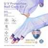Saviland Pro Full-Finger UV Shield System - UPF200+ Surgical Gloves w/Tactical Tape for Gel Lamp Defense & Cuticle Care (Size: 1 Pair) - 3 of 4