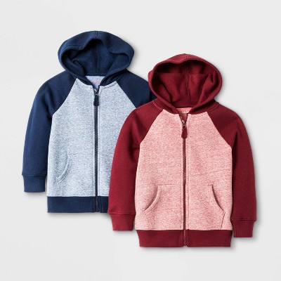 red zip up hoodie 2t