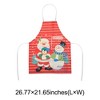 Unique Bargains Christmas Aprons Santa ClausSnowman Linen 21.65"x26.77" 1 Pc - 3 of 4