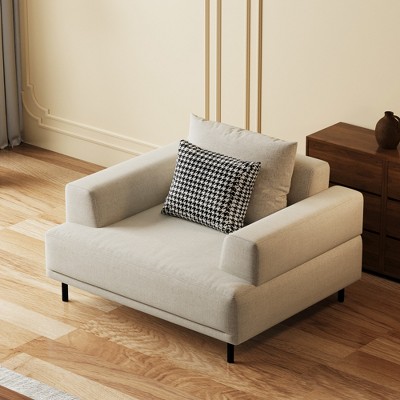 Luck Live fabric sofa, mid-century modern, with cushions, with pillows, suitable for living room