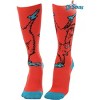 HalloweenCostumes.com One Size Fits Most  Fox in Socks Knee High Costume Socks, Red/Blue - 4 of 4