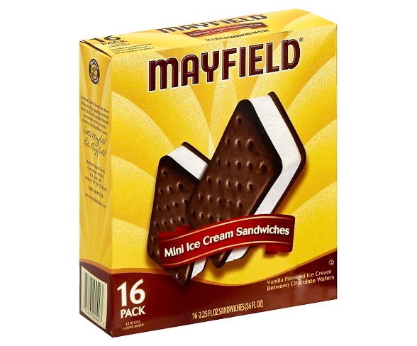 Mayfield Vanilla Chocolate Ice Cream Sandwich -12ct