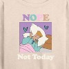 Women's - Disney Princess - Aurora Sleeping Beauty Nope Not Today Lightweight French Terry Wide Neck Long Sleeve Shirt - 2 of 4