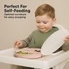 3-Pack Prep Suction Plates with Lids, 100% Silicone Baby Plates with Lid, BPA-Free Kids Divided Toddler Plates - 4 of 4