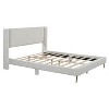 NicBex Queen Size Upholstered Bed Frame with Corduroy Wingback Headboard,Platform Bed Frame with Metal Legs,No Box Spring Needed,Easy Assembly,Beige - 3 of 4