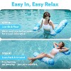 Jasonwell 2-Pack Hammock Pool Floats for Adults – 4-in-1 Inflatable Lounge Floats, PVC, Blue & Green, Large - 4 of 4