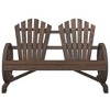 vidaXL Patio Adirondack Chair 2-Seater Solid Wood Fir - 4 of 4