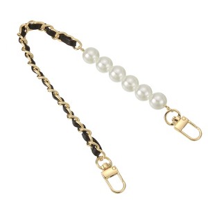 Unique Bargains Corrosion Resistance Imitation Pearl Purse Leather Wristlet Strap - 1 of 4