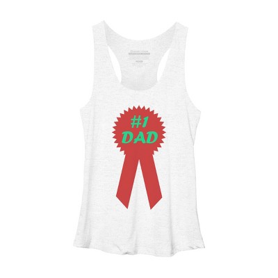 Women's Design By Humans #1 DAD Ribbon By Racerback Tank Top