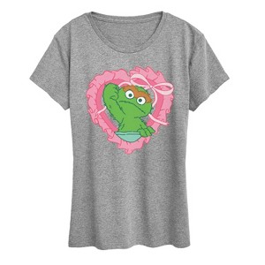 Women's - Sesame Street - Oscar Coquette Short Sleeve Graphic T-Shirt - 1 of 4